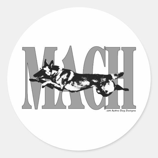 MACH Mal Ronde Sticker (Voorkant)