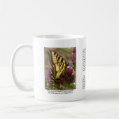 Machaon de tigre avec la tasse de café sage rose (Gauche)