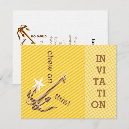 Mâchez cette invitation Hook (Devant / Derrière)