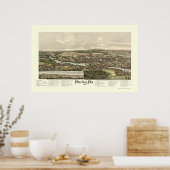 Machias, ME Panorama - 1896 Poster (Keuken)
