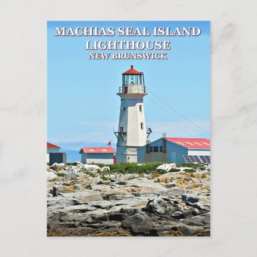 Machias Seal Island Lighthouse, New Bruns Briefkaa Briefkaart (Voorkant)