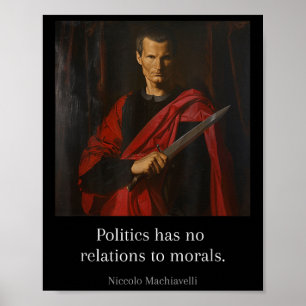 Machiavelli citeert de kunst van de oorlog Machiav Poster
