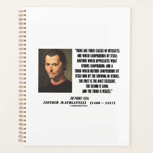 Machiavelli drie klassen Intellects Quote Planner (Voorkant)