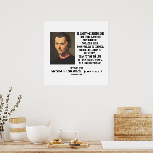 Machiavelli Introduction Poster des objets de nouv (Cuisine)