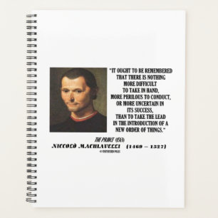 Machiavelli leidt tot een nieuwe orde van zaken planner