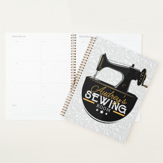 Machine à coudre antique AJOUTER LE NOM Seamstress (Devant avec enveloppe)