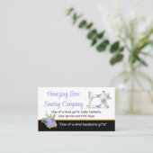 Machine à coudre florale lunaire 2 Carte de visite (Debout devant)