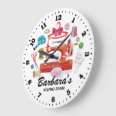 Machine à coudre horloge murale personnalisable (Angle)