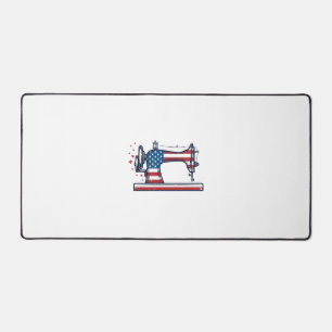 Machine à coudre patriotique Gravure vintage Vecto
