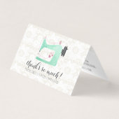 Machine à coudre sur Merci en dentelle chic Shabby (Front)