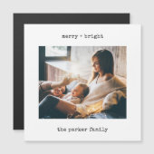 Machine à écrire minimale | Carte magnétique photo (Devant / Derrière)