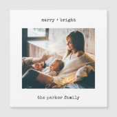 Machine à écrire minimale | Carte magnétique photo (Devant)