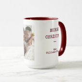 Machine à écrire simple | Joyeux Noël Photo Mug (Devant droit)