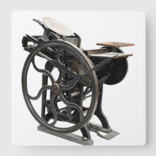 machine à letterpress antique de 1888 horloge