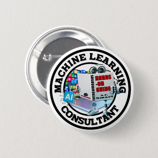 Machine Learning (AI) - Consultant Ronde Button 5,7 Cm (Voorkant /achterkant)