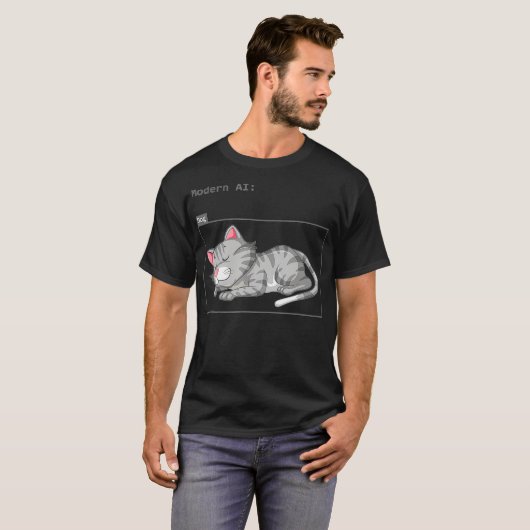 Machine Learning Classification Dog en Cat Joke  T-shirt (Voorkant volledig)