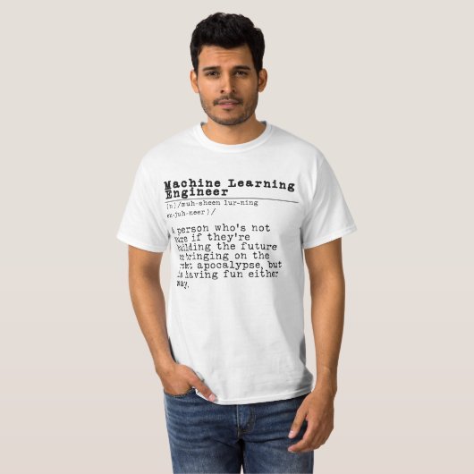 Machine Learning Engineer - "Robot Overlord in Tra T-shirt (Voorkant volledig)