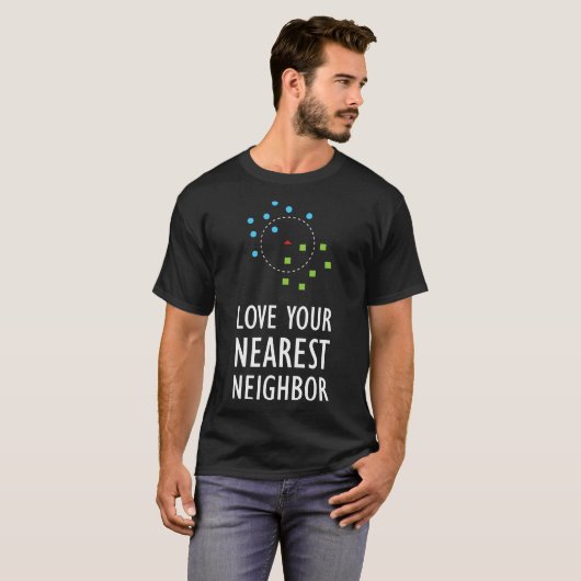 Machine Learning Nearest Buuralgoritme AI T-shirt (Voorkant volledig)