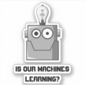 Machine Learning Technology Humor Sticker (Voorkant)