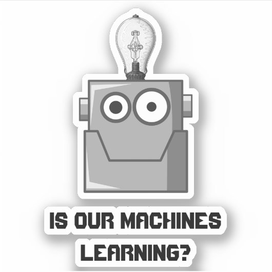 Machine Learning Technology Humor Sticker (Voorkant)