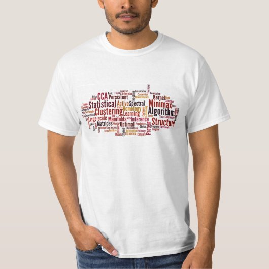 Machine Learning Word Cloud T-shirt (Voorkant)