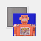 Machine Man Toy Robot Carré Magnet (Recto/Verso)