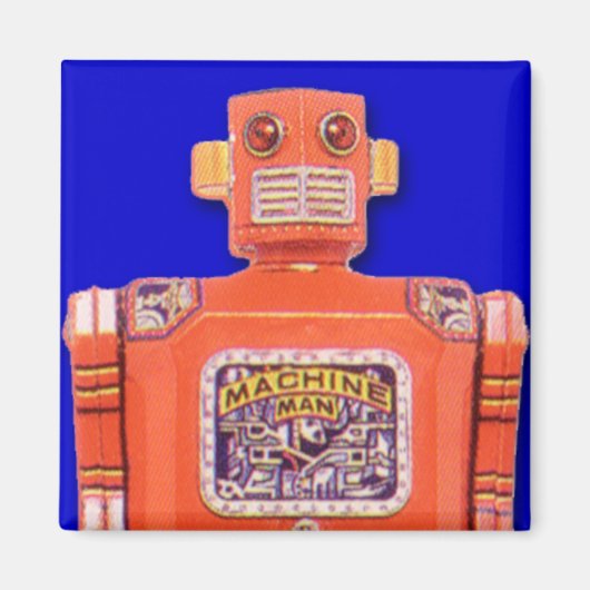 Machine Man Toy Robot Carré Magnet (Devant)