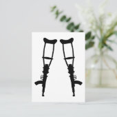 Machine Pistool Cruches - Eindoorlogse vrede Briefkaart (Staand voorkant)