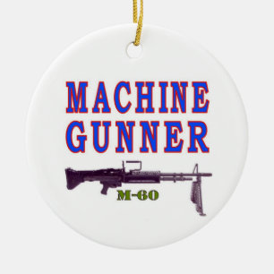 MACHINEGEWEERSTER KERAMISCH ORNAMENT