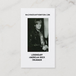 MACHINEGUN THOMPSON CARD VISITEKAARTJE