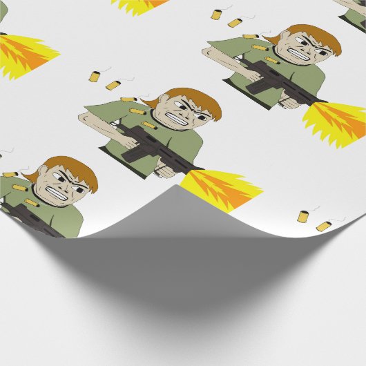 machinegunner cadeaupapier (Hoek)