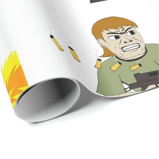 machinegunner cadeaupapier (Rol Hoek)