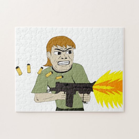 machinegunner legpuzzel (Horizontaal)