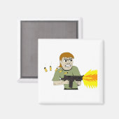 machinegunner magneet (Voorkant / Achterkant)