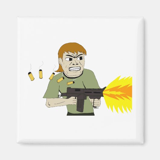 machinegunner magneet (Voorkant)