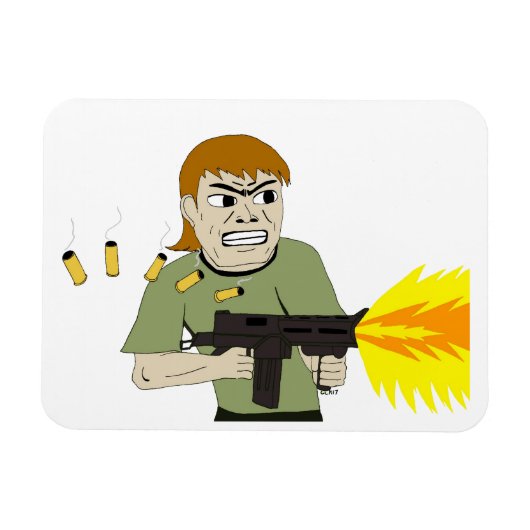 machinegunner magneet (Horizontaal)