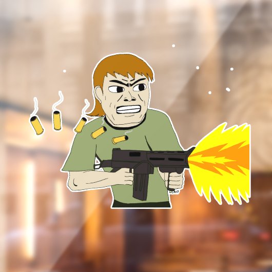 machinegunner raamsticker (Vel 2)