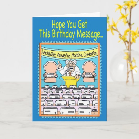 MACHINES DE RÉPONSE Carte d'anniversaire (Fleur jaune)