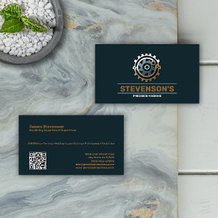 Machines en metalen fab visitekaartje