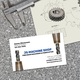 Machines en metalen fab visitekaartje