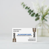 Machines en metalen fab visitekaartje (Staand voorkant)