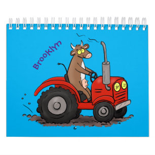 Machines en transport cartoon illustratie kalender