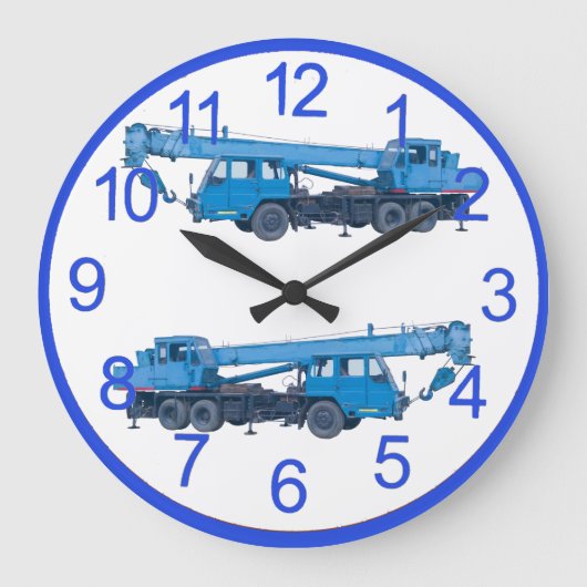 Machines lourdes horloge murale acrylique (Recto)