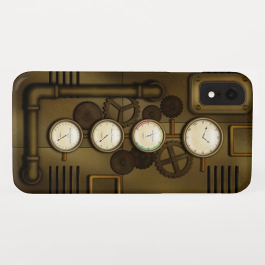 Machinetijdperk Steampunk Clockwork Tech Case-Mate iPhone Case (Achterkant (horizontaal))
