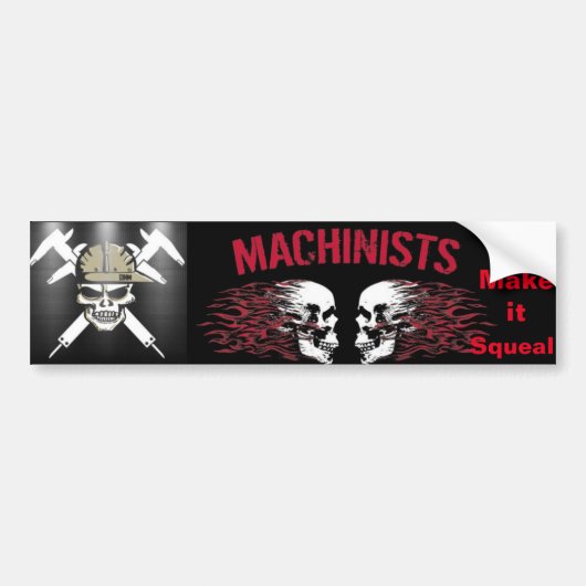 Machinist Bumpersticker (Voorkant)