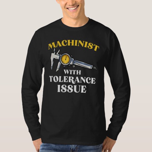 Machinist Craft Machine Operator Tool Plan T-shirt (Voorkant)