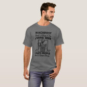 Machinist dat is wat ik doe ik Drink Beer Skeleton T-shirt (Voorkant volledig)