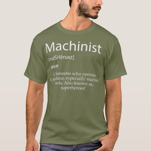 Machinist Definition Best Kerstmis 2020 Gift T-shirt (Voorkant)
