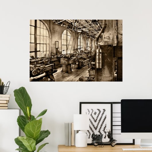 Machinist - Eerste veiligheid Poster (Thuiskantoor)