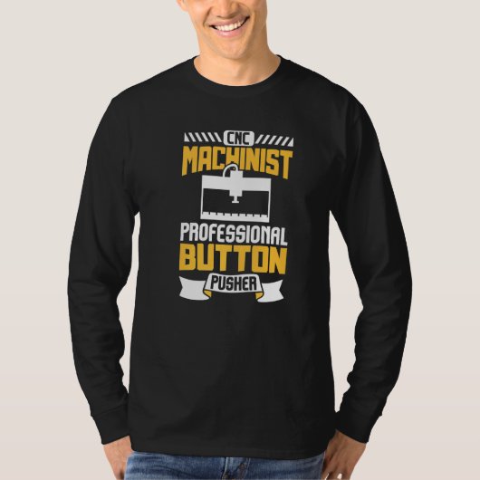Machinist Engineer Professionele Button T-shirt (Voorkant)